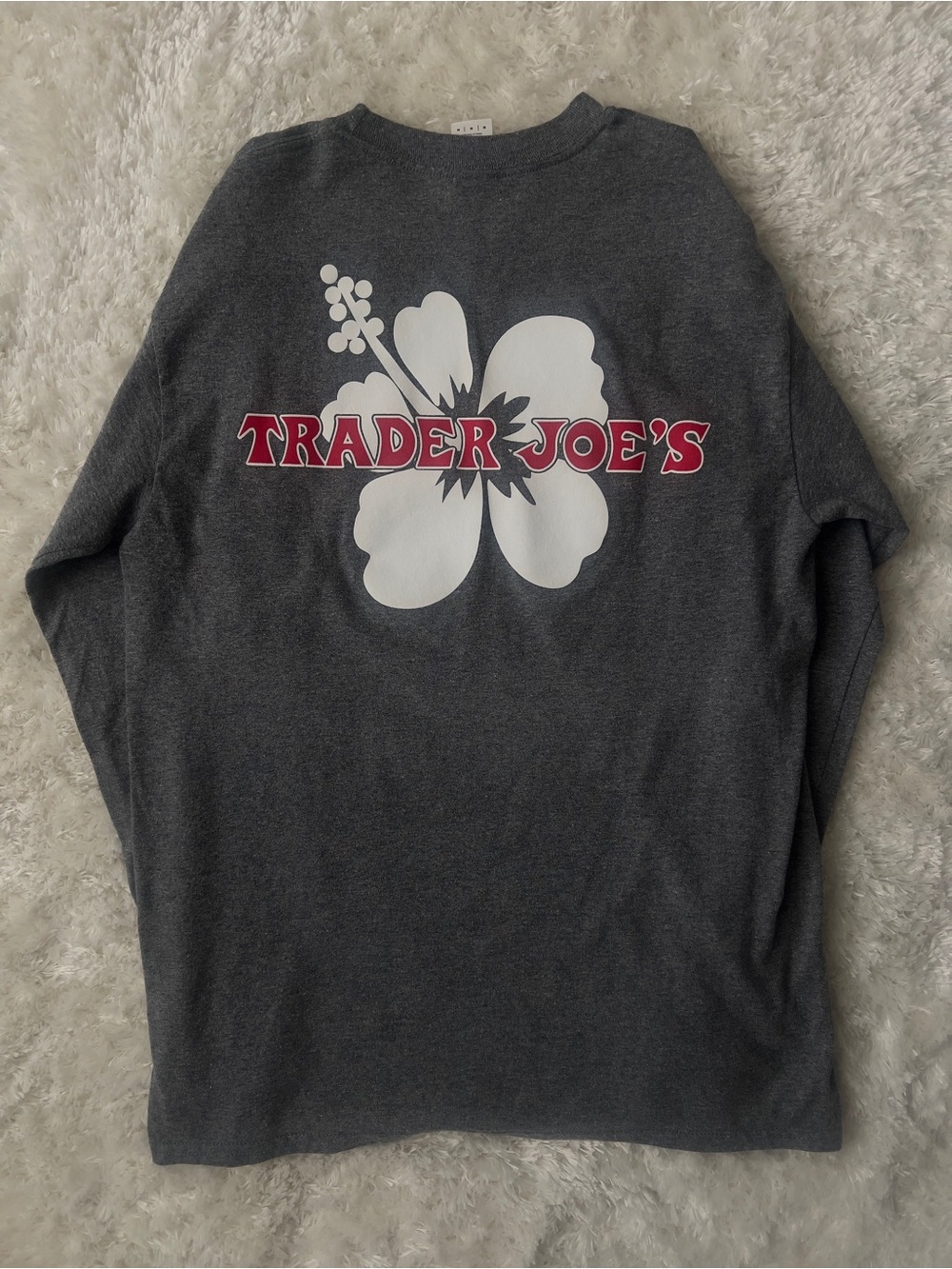 Gray Trader Joe's long sleeve shirt